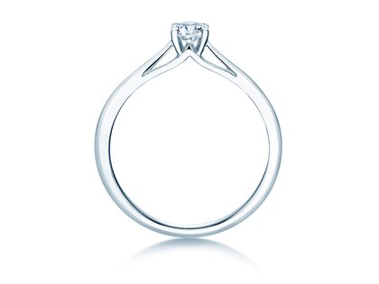 Engagement ring Heaven 4 in 9K white gold with diamond 0.25ct H/SI