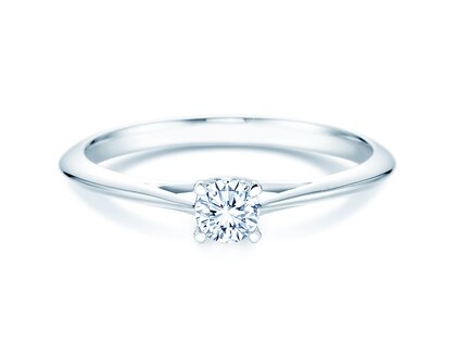 Engagement ring Heaven 4 in 9K white gold with diamond 0.25ct H/SI