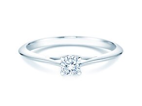 Engagement ring Heaven 4 in 9K white gold with diamond 0.25ct H/SI