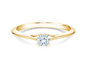Engagement ring Heaven 4 in 18K yellow gold with diamond 0.25ct H/SI