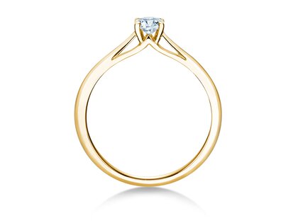 Engagement ring Heaven 4 in 18K yellow gold with diamond 0.25ct H/SI