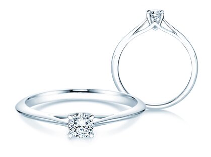 Engagement ring Heaven 4 in 14K white gold with diamond 0.25ct G/SI