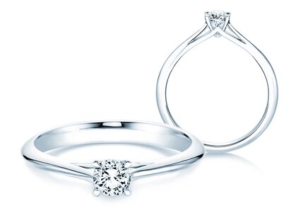 Engagement ring Heaven 4 in 18K white gold with diamond 0.30ct G/SI
