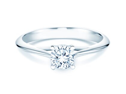 Engagement ring Heaven 4 in 18K white gold with diamond 0.30ct G/SI