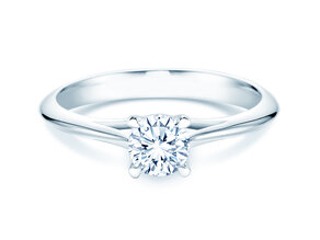 Engagement ring Heaven 4 in 18K white gold with diamond 0.30ct G/SI