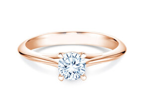 Engagement ring Heaven 4 in 18K rosé gold with diamond 0.30ct G/SI