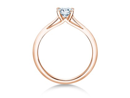 Engagement ring Heaven 4 in 18K rosé gold with diamond 0.30ct G/SI