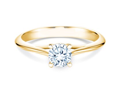 Engagement ring Heaven 4 in 18K yellow gold with diamond 0.30ct G/SI