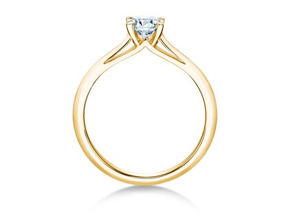Engagement ring Heaven 4 in 18K yellow gold with diamond 0.30ct G/SI