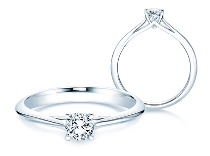 Engagement ring Heaven 4 in platinum 950/- with diamond 0.40ct G/SI