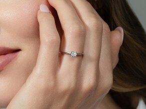 Engagement ring Heaven 4 in platinum 950/- with diamond 0.50ct H/SI