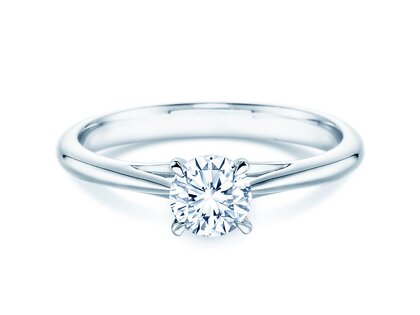 Engagement ring Heaven 4 in platinum 950/- with diamond 0.50ct H/SI