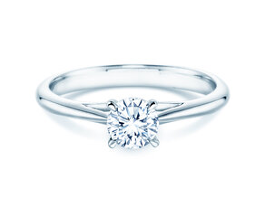 Engagement ring Heaven 4 in platinum 950/- with diamond 0.50ct H/SI