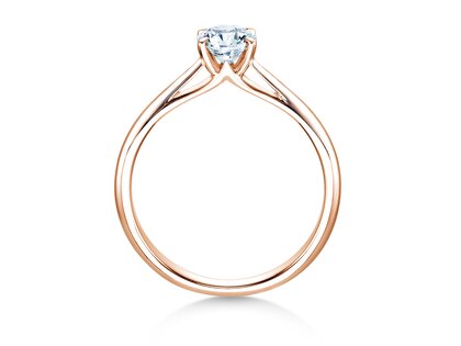 Engagement ring Heaven 4 in 14K rosé gold with diamond 0.50ct H/SI