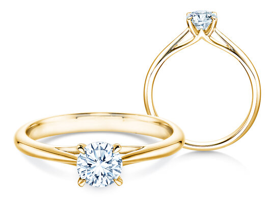 Engagement ring Heaven 4 in 9K white gold with diamond 0.50ct H/SI