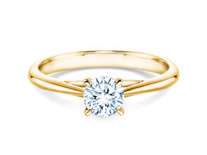 Engagement ring Heaven 4 in 9K yellow gold with lab-grown diamond 0.50ct E/VS