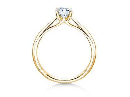 Engagement ring Heaven 4 in 9K yellow gold with lab-grown diamond 0.50ct E/VS