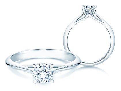 Engagement ring Heaven 4 in 14K white gold with diamond 0.75ct G/SI