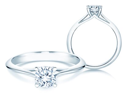 Engagement ring Heaven 4 in 14K white gold with diamond 0.75ct G/SI