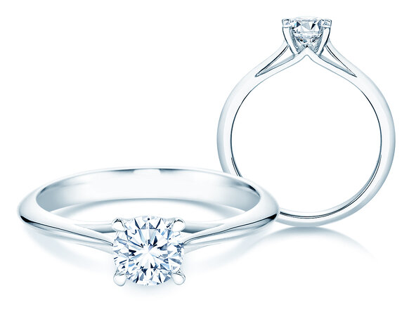 Engagement ring Heaven 4 in 14K white gold with diamond 0.75ct G/SI