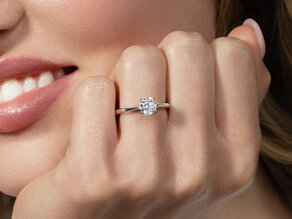 Engagement ring Heaven 4 in 9K yellow gold with diamond 1.00ct H/SI