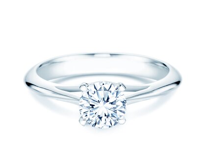 Engagement ring Heaven 4 in 18K white gold with diamond 1.25ct H/SI