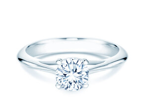 Engagement ring Heaven 4 in 18K white gold with diamond 1.25ct H/SI