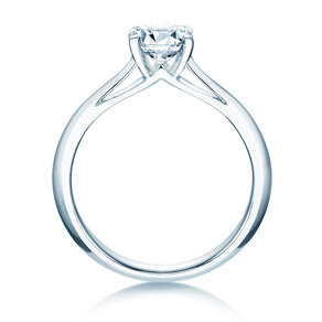Engagement ring Heaven 4 in 18K white gold with diamond 1.25ct H/SI