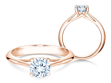 Engagement ring Heaven 4 in 9K white gold with diamond 1.00ct H/SI