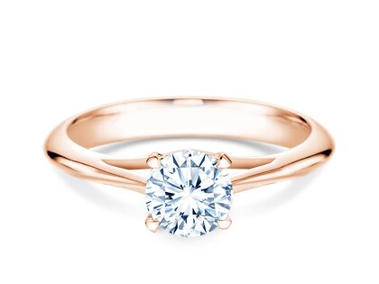 Engagement ring Heaven 4 in 14K rosé gold with diamond 1.00ct G/SI