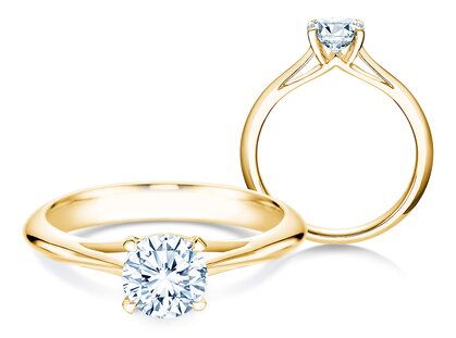 Engagement ring Heaven 4 in 14K yellow gold with diamond 1.00ct G/SI