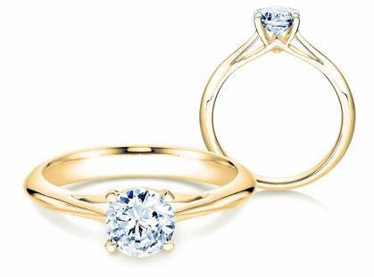 Engagement ring Heaven 4 in 14K yellow gold with diamond 1.00ct G/SI