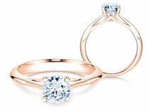 Engagement ring Heaven 4 in 14K rosé gold with diamond 1.00ct G/SI