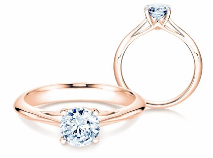 Engagement ring Heaven 4 in 18K rosé gold with diamond 1.00ct G/SI