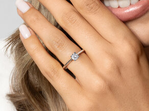Engagement ring Heaven 4 in platinum 950/- with diamond 0.50ct H/SI