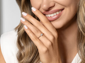 Engagement ring Heaven 4 in 9K white gold with diamond 0.25ct H/SI