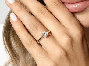 Engagement ring Heaven 4 in 14K white gold with diamond 0.75ct G/SI