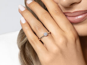 Engagement ring Heaven 4 in 14K yellow gold with diamond 0.40ct G/SI