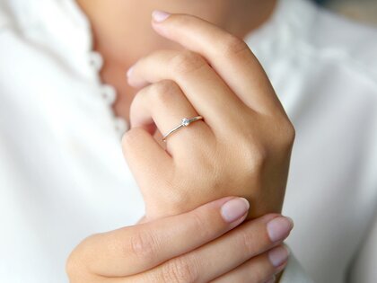 Engagement ring Heaven 4 in silver 925/- with diamond 0.10ct G/SI