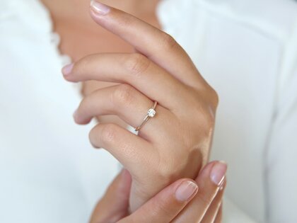 Engagement ring Heaven 4 in 18K white gold with diamond 0.30ct G/SI