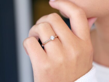 Engagement ring Heaven 4 in 14K white gold with diamond 0.40ct H/SI