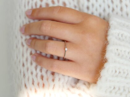 Engagement ring Heaven 4 in silver 925/- with diamond 0.05ct G/VS