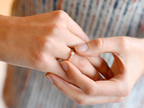 Engagement ring Heaven 4 in 9K rosé gold with lab-grown diamond 0.15ct E/VS