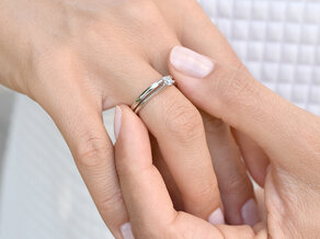 Engagement ring Heaven 4 in silver 925/- with lab-grown diamond 0.15ct E/VS