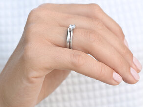 Engagement ring Heaven 4 in 14K white gold with diamond 0.75ct G/SI