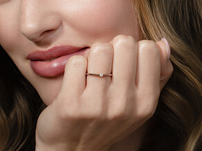 Engagement ring Heaven 6 in 18K rosé gold with diamond 0.05ct H/SI