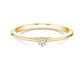 Engagement ring Heaven 6 in 14K yellow gold with diamond 0.07ct