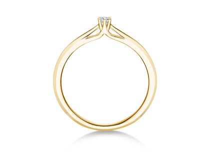 Engagement ring Heaven 6 in 14K yellow gold with diamond 0.07ct