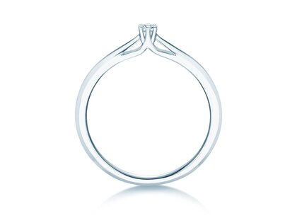 Engagement ring Heaven 6 in 14K white gold with diamond 0.07ct