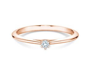 Engagement ring Heaven 6 in 18K rosé gold with diamond 0.05ct H/SI